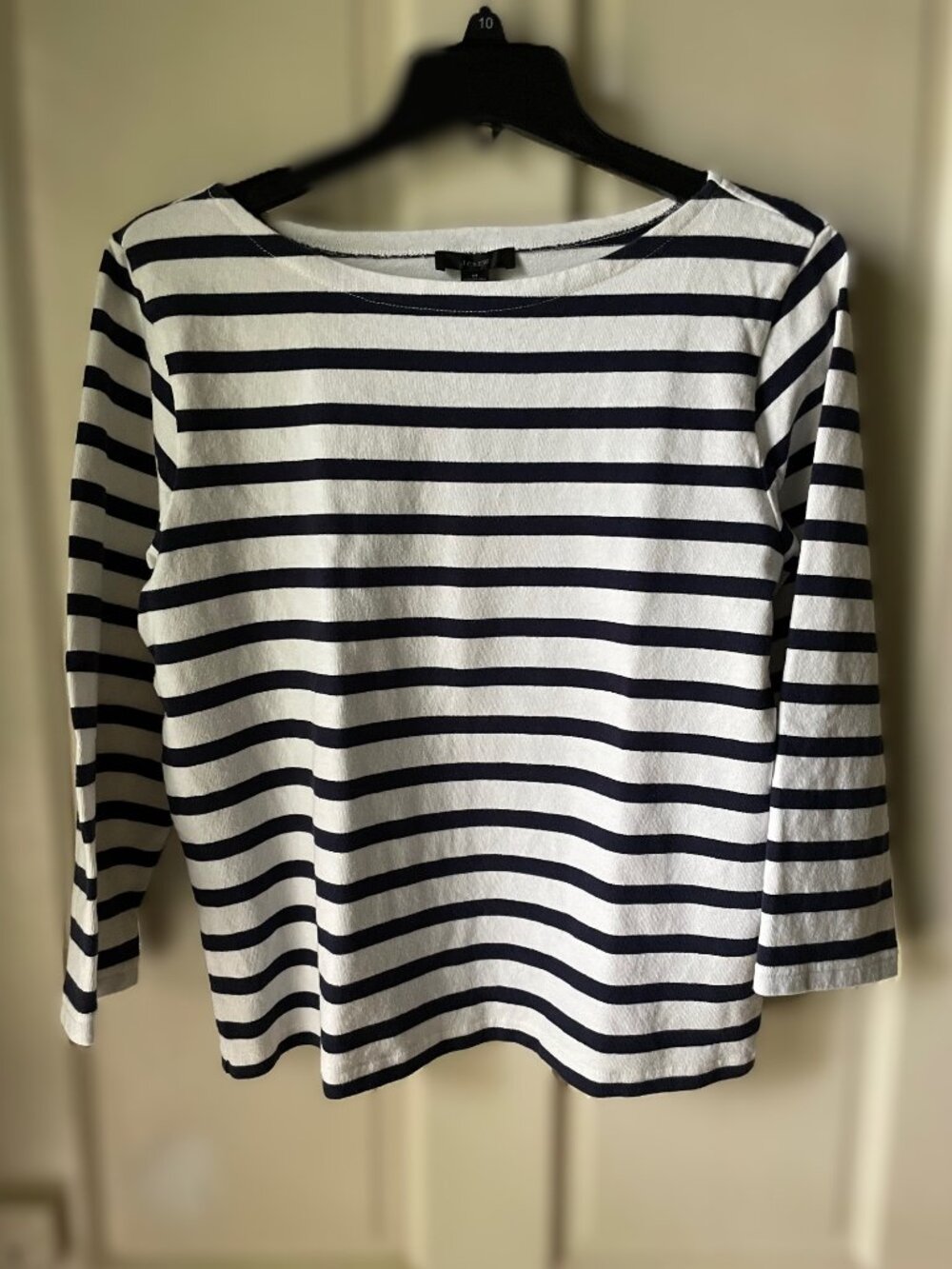 J Crew Striped Boat Neck Tee